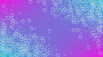 Detergent foam. Soap bath bubble and suds for bathtub. Shampoo.