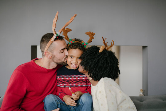 Family christmas portrait