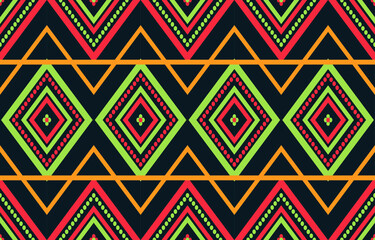 Abstract ethnic geometric pattern design background for wallpaper or other fabric pattern.