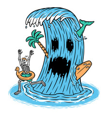 Sea wave monster © gunaonedesign