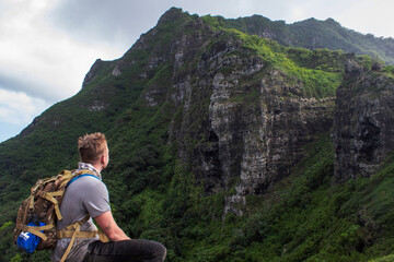 person on a mountain