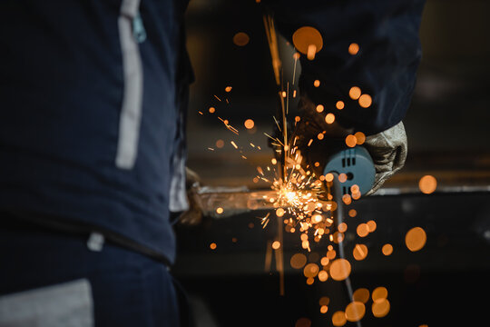 Industrial Indoors Workshop With Protective Equipment.