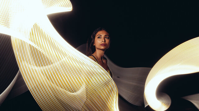 Woman cloaked in Inspirational Light