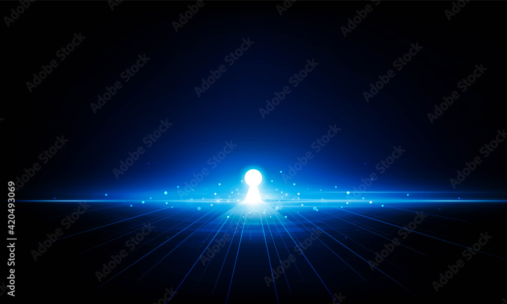 Poster abstract key door open light out technology background hitech communication concept innovation backg