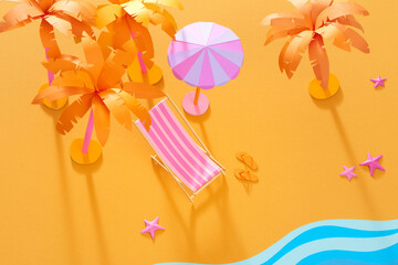 Summertime. Beach view from above.