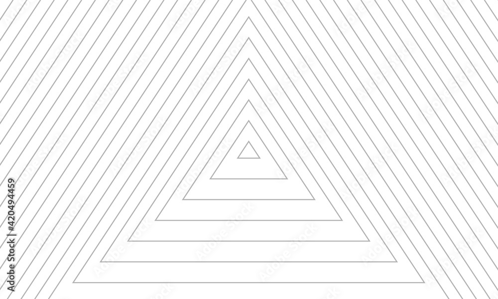 Poster abstract line triangle white and gray color gradient background vector design
