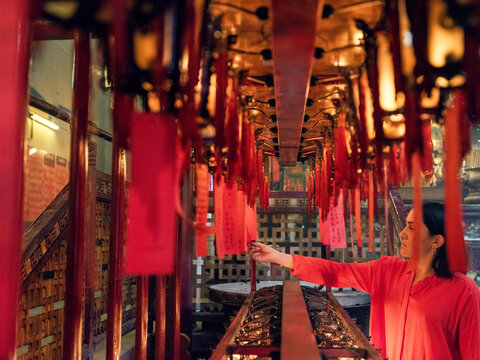 Prayer lanterns in Man Mo Temple, Hong Kong