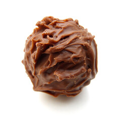 Chocolate candies collection. Beautiful Belgian truffles isolated on white background