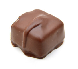 Big chocolate candy on a white background