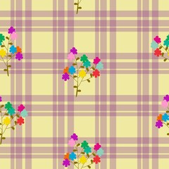 Seamless gingham Pattern. Vector illustrations. Texture from squares/ rhombus for - tablecloths, blanket, plaid, cloths, shirts, textiles, dresses, paper, posters.