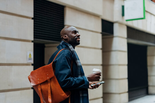 Black Man Wondering on the Street