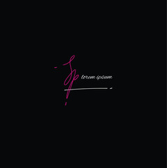 SP s p Initial handwriting creative fashion elegant design logo Sign Symbol template vector icon