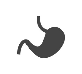Vector icon stomach, internal organ on white isolated background.