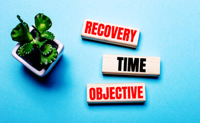 RTO acronym - Recovery Time Management , words on cut paper hard light