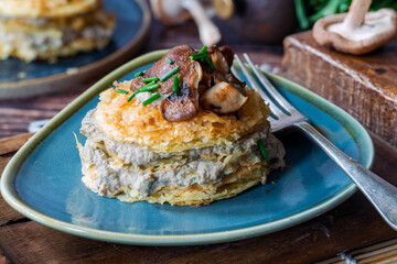 Mushroom millefeuille