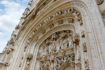 Exterior of the Royal Monastery of Brou in Bourg-en-Bresse, Ain, France, Europe