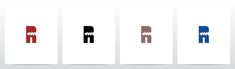 Screw On Letter Logo Design R