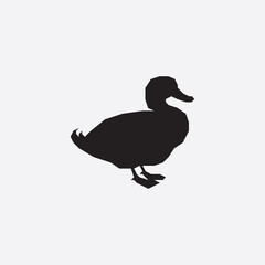 Duck silhouette icon. vector duck logo
