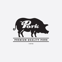 Logo template for Butchery or meat business, farmer shop.
