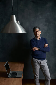 Portrait of a young Indian Phd professor