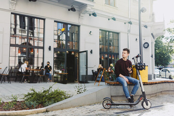 Man waiting for his order