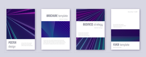 Art business card. Abstract lines modern brochure template. Vibrant gradients geometry on vibrant gradients background. Adorable cover, brochure, poster, book etc.
