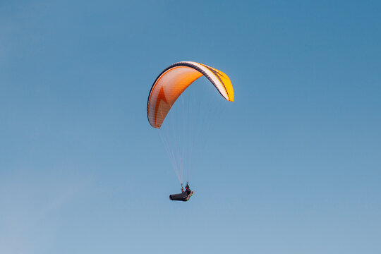 Man practicing skydiving