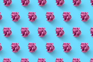 Crumpled colored paper balls pattern.