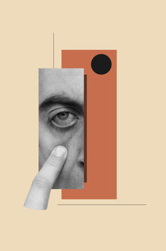 Abstract contemporary art collage
