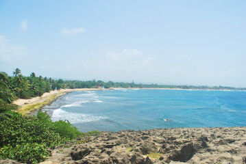 A view of a beach in the Caribbean 