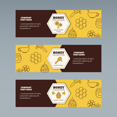 Honey and beekeeping concept.