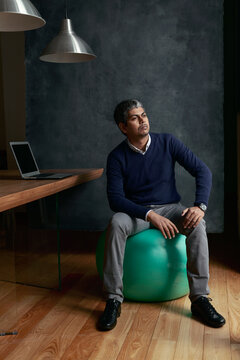 Portrait of a young Indian Phd professor