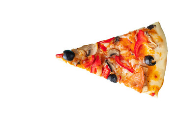 pizza slice vegetables pepper, olives, tomato, tomato sauce, tomato, mushrooms healthy meal copy...