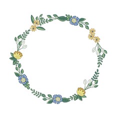  floral concept of circle frame High illustration