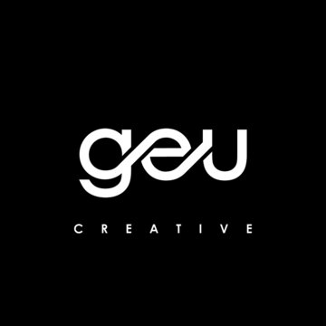 GEU Letter Initial Logo Design Template Vector Illustration