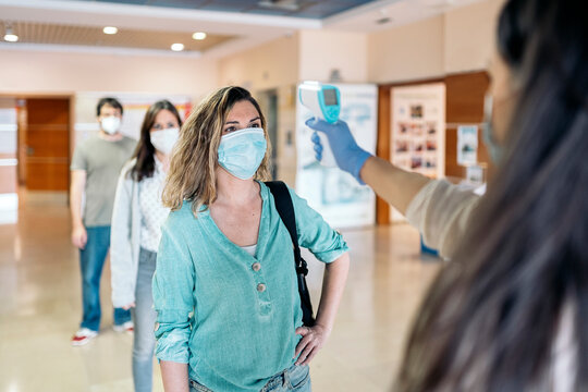 Coronavirus Temperature Check in Hospital