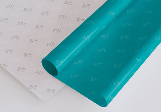 Gift Wrap Paper Roll Mockup
