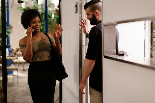 Restaurant staff at the end of their shift