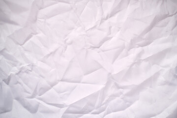 Abstract white crumpled background. Space for lettering and design. Selective focus
