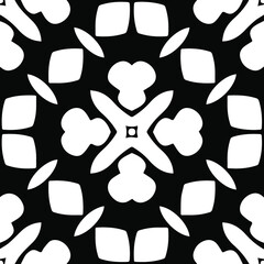  Geometric vector pattern with triangular elements. Seamless abstract ornament for wallpapers and backgrounds. Black and white patterns.