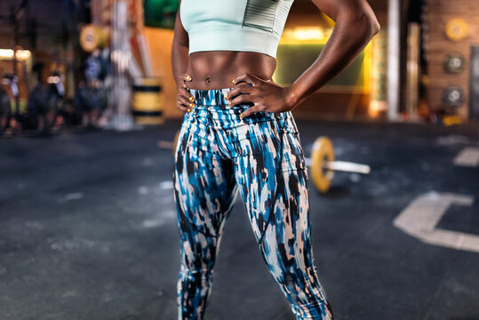 Closeup of Sportive Woman Body