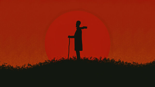 Herdsman at Sunset