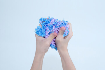 children playing colorful anti stress ball relaxation game