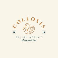 Boho doodle linear logo. Hand drawn simple logo icons . Abstract vector illustration.