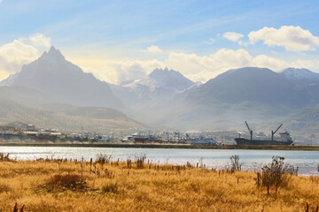 lake and mountains