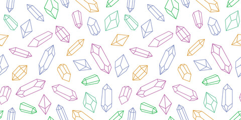 Seamless crystal repeat pattern vector background