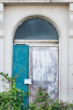 Abandoned building doorway