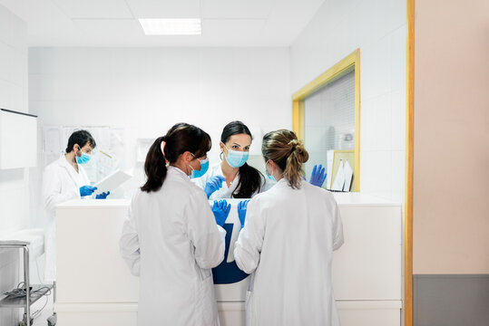 Medical Workers Chatting