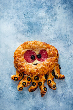 Cute octopus pizza