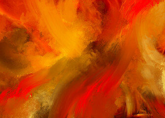 Plakat Abstract fire background digital illlustration